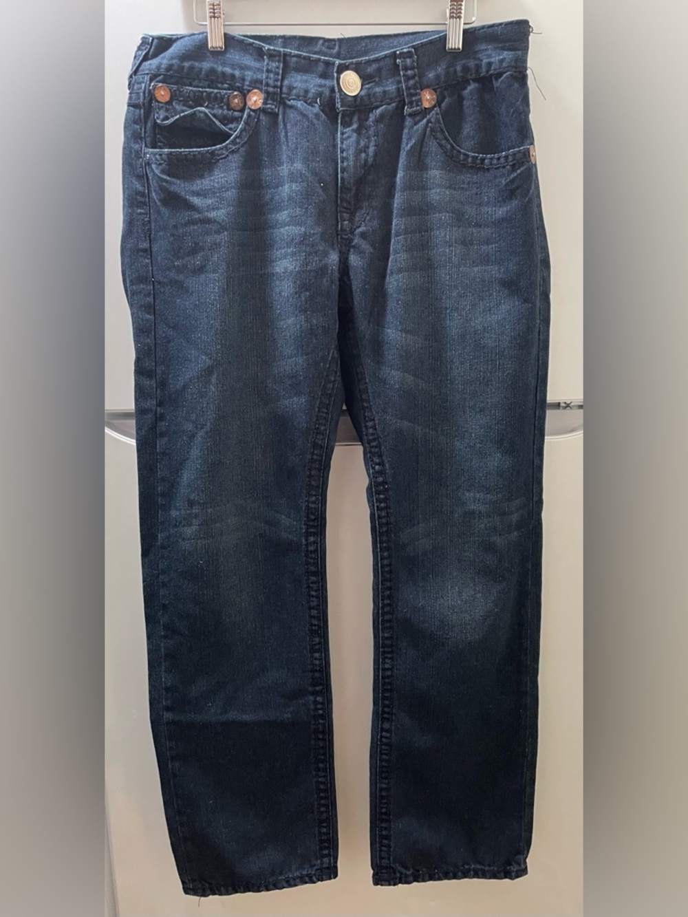 True Religion Billy Jeans Mens 36 blue denim Made in USA (Fit 36x32)